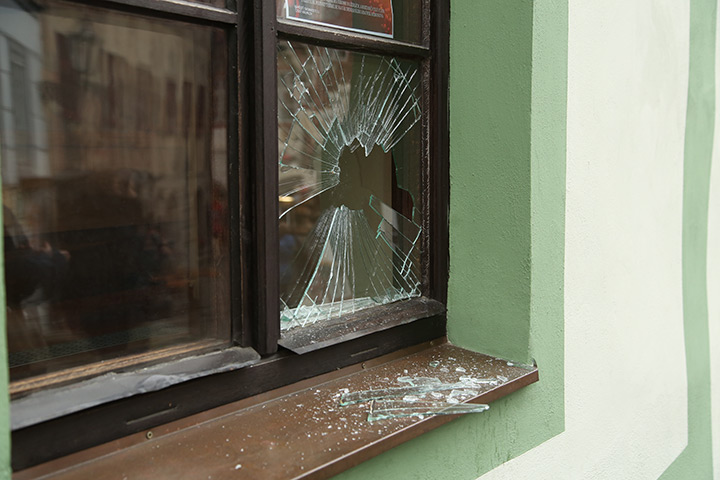 A2B Glass are able to board up broken windows while they are being repaired in Wallington.